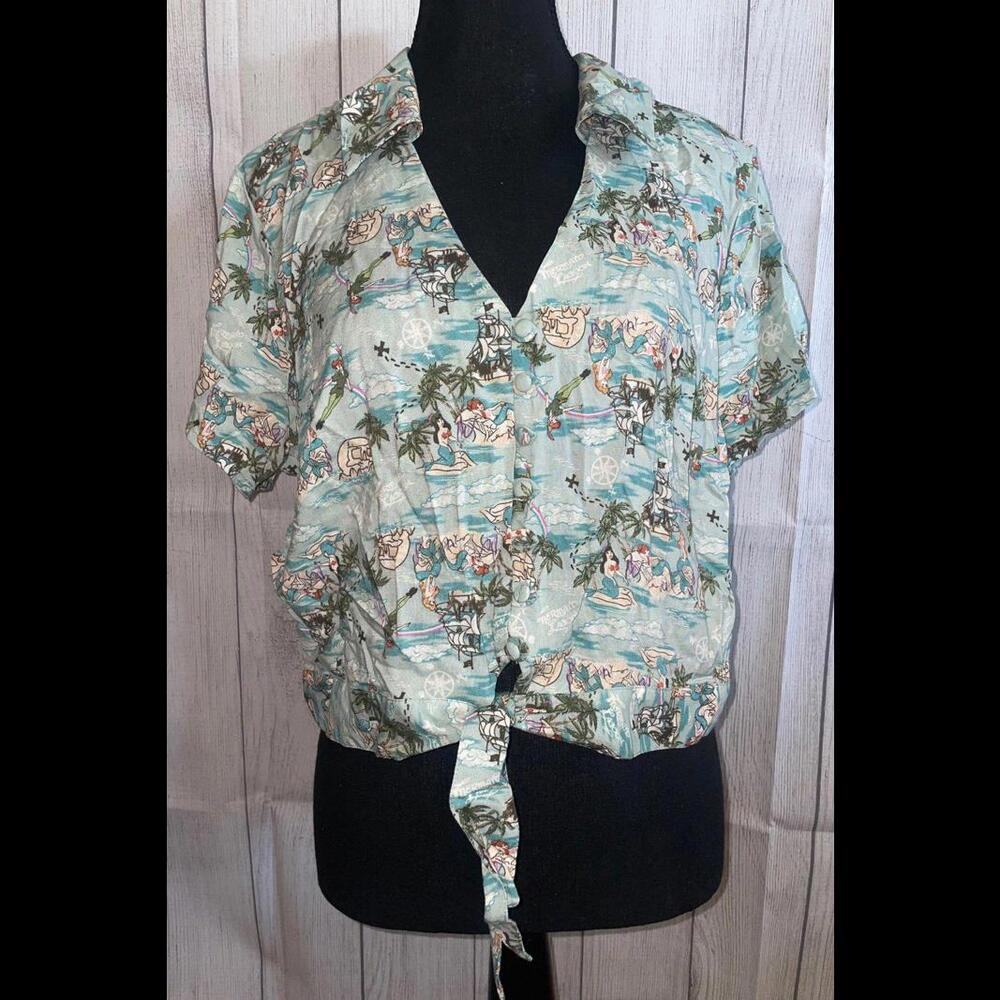 Peter Pan Disney Retro Crop Tie Top